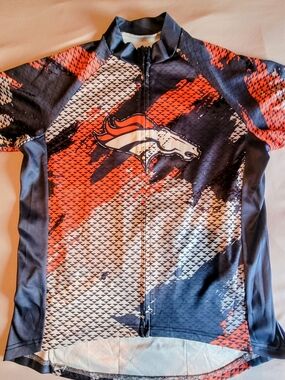 Men’s Broncos Short-Sleeve Cycling Jersey - Orange/Navy